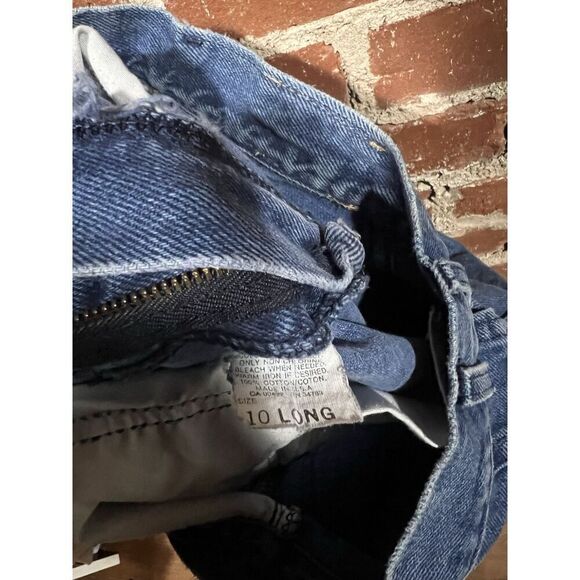Vintage Lee Womens Blue Denim Pants Straight Leg Size 10 Long - Picture 3 of 3